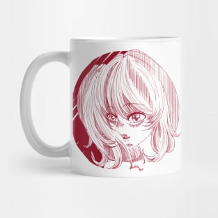 Anime Girl Yandere - Blood Red Mug